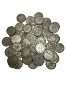 Approximately 945 grams of Great British pre 1947 silver half crown coins
