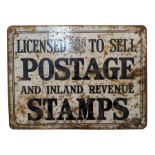 'Licensed To Sell Postage And Inland Revenue Stamps' sign