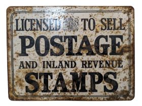 'Licensed To Sell Postage And Inland Revenue Stamps' sign