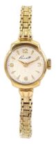 Russell ladies 9ct gold manual wind wristwatch