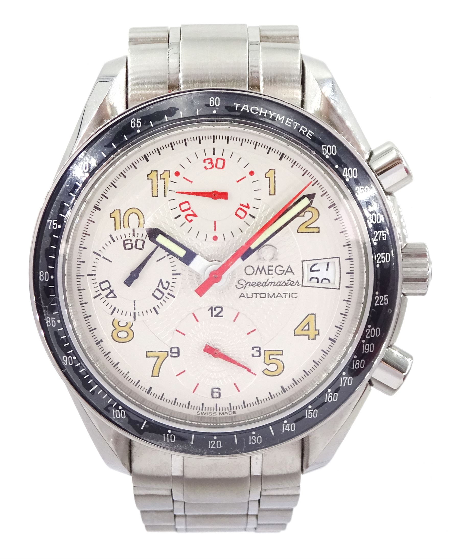 Omega Speedmaster gentleman's stainless steel automatic wristwatch