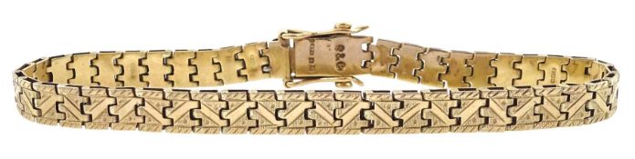 9ct gold fancy link chain bracelet
