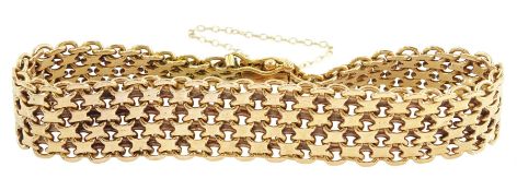 Continental rose gold fancy link chain bracelet