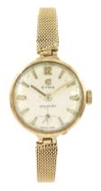 Cyma Cymaflex ladies 9ct gold wristwatch