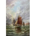 Joel Owen aka Francis E Jamieson (British 1895-1950): Shipping off a Coastal Town