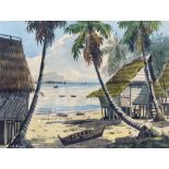 A B Hassan (Malaysian 20th Century): Beach Huts