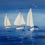 Anne Fryers (Northern British 1947-): Sailing Boats