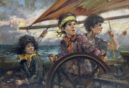 Nino Salvadori (Italian 1918-?): The Young Sailors