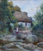 Samuel Towers (British 1862-1943): Young Lady Fetching Water