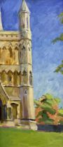 Pamela Chard (British 1926-2003): West Porch St Albans Cathedral