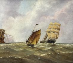 Edward King Redmore (Hull 1860-1941): Two Boats off the Coast