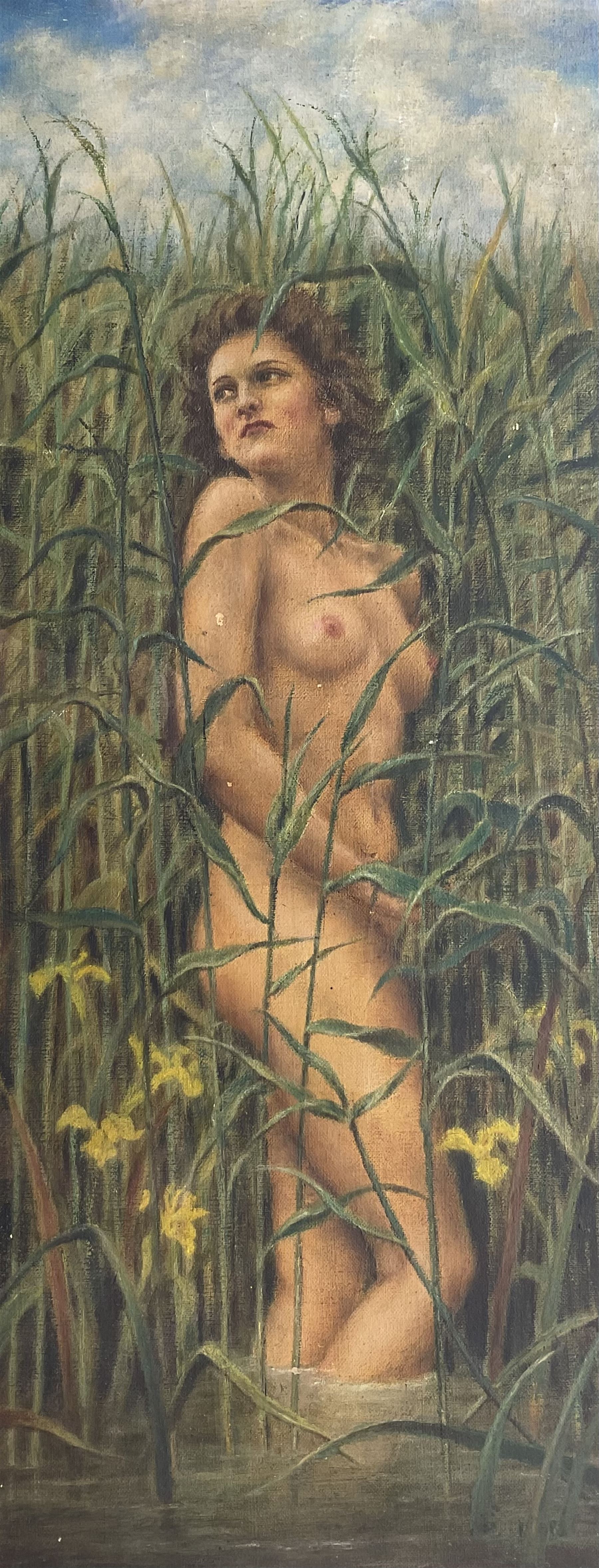 Continental School (Mid 20th Century): Nude in the Reeds