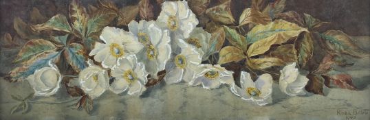 Minnie Rosa Bebb (British 1857-1945): Still Life of White Flowers