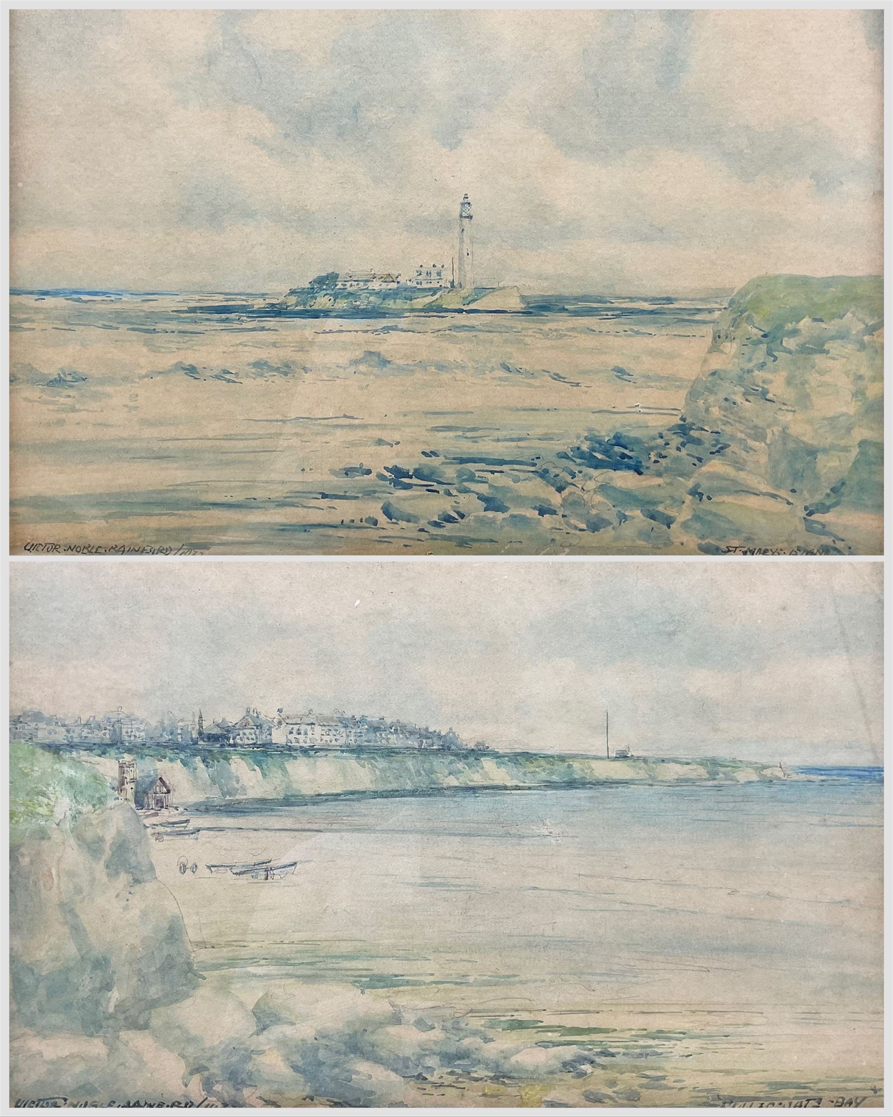 Victor Noble Rainbird (British 1887-1936): 'St Mary's Island' and 'Cullercoats Bay'