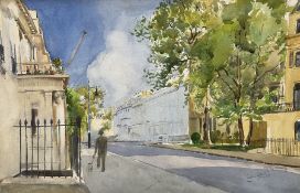 Caroline M Ediss (British early 20th century): Belgravia 'The Entrance to Belgrave Square'
