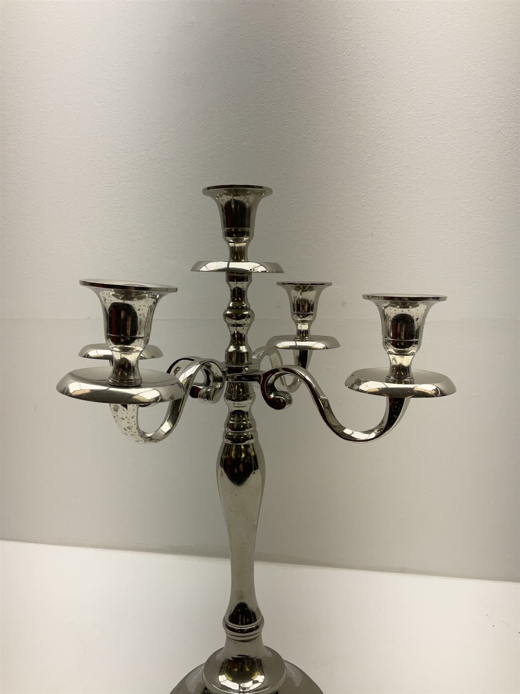 Pair of four branch candelabra - Image 4 of 4