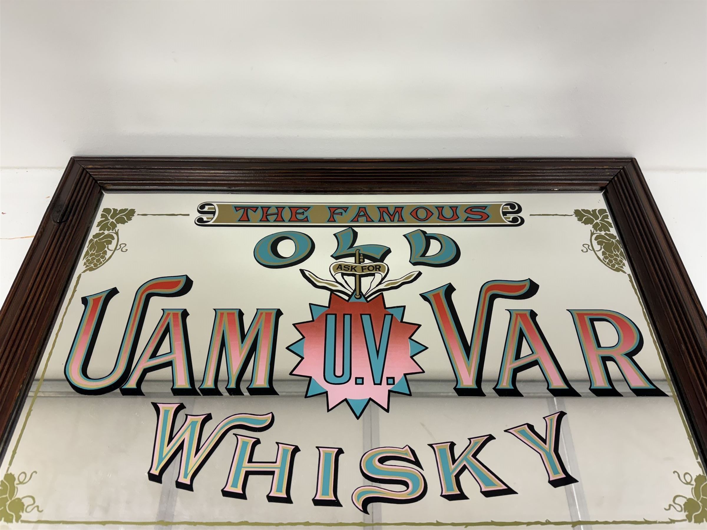 The Famous Old Uam Var Whisky advertising mirror - Image 3 of 3