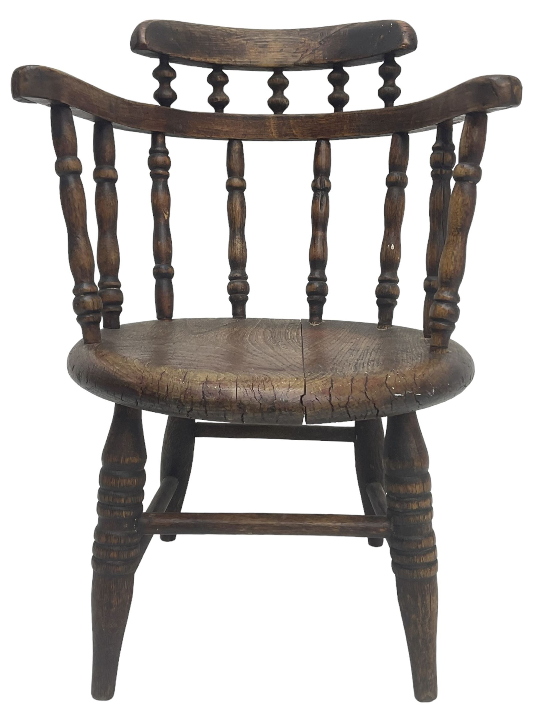 19th century child's spindle back armchair - Bild 3 aus 4