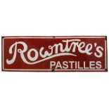 Rowntree's single sided enamel advertising sign