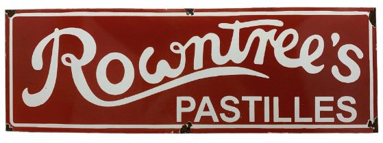 Rowntree's single sided enamel advertising sign