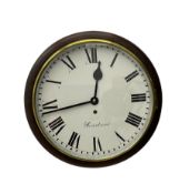 English - Early 20th century 8-day mahogany cased fusee wall clock