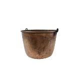 Large copper cauldron