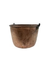 Large copper cauldron