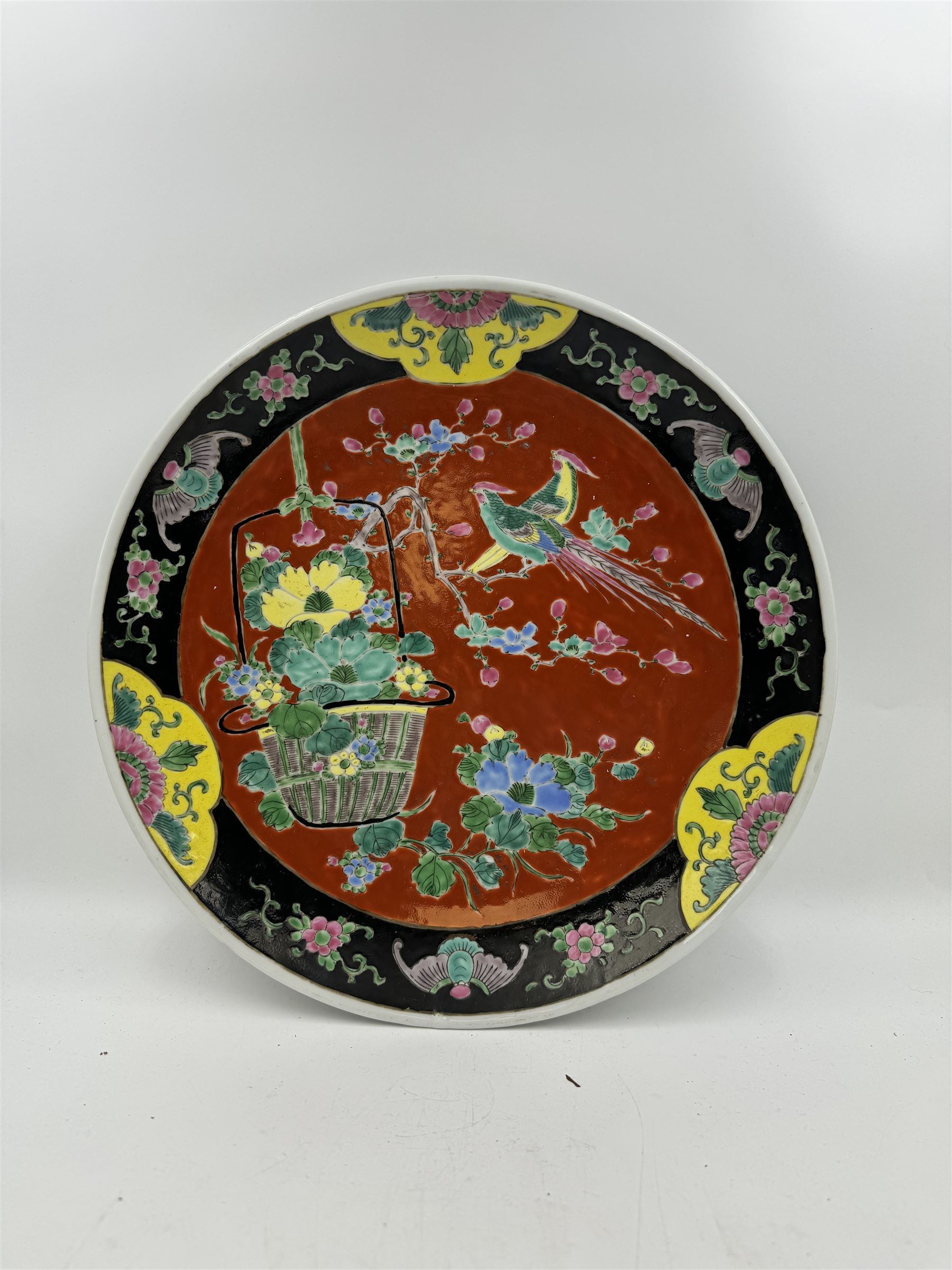 Chinese Qing dynasty famille verte vase - Image 2 of 5