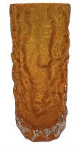 Whitefriars textured bark vase in the tangerine colourway