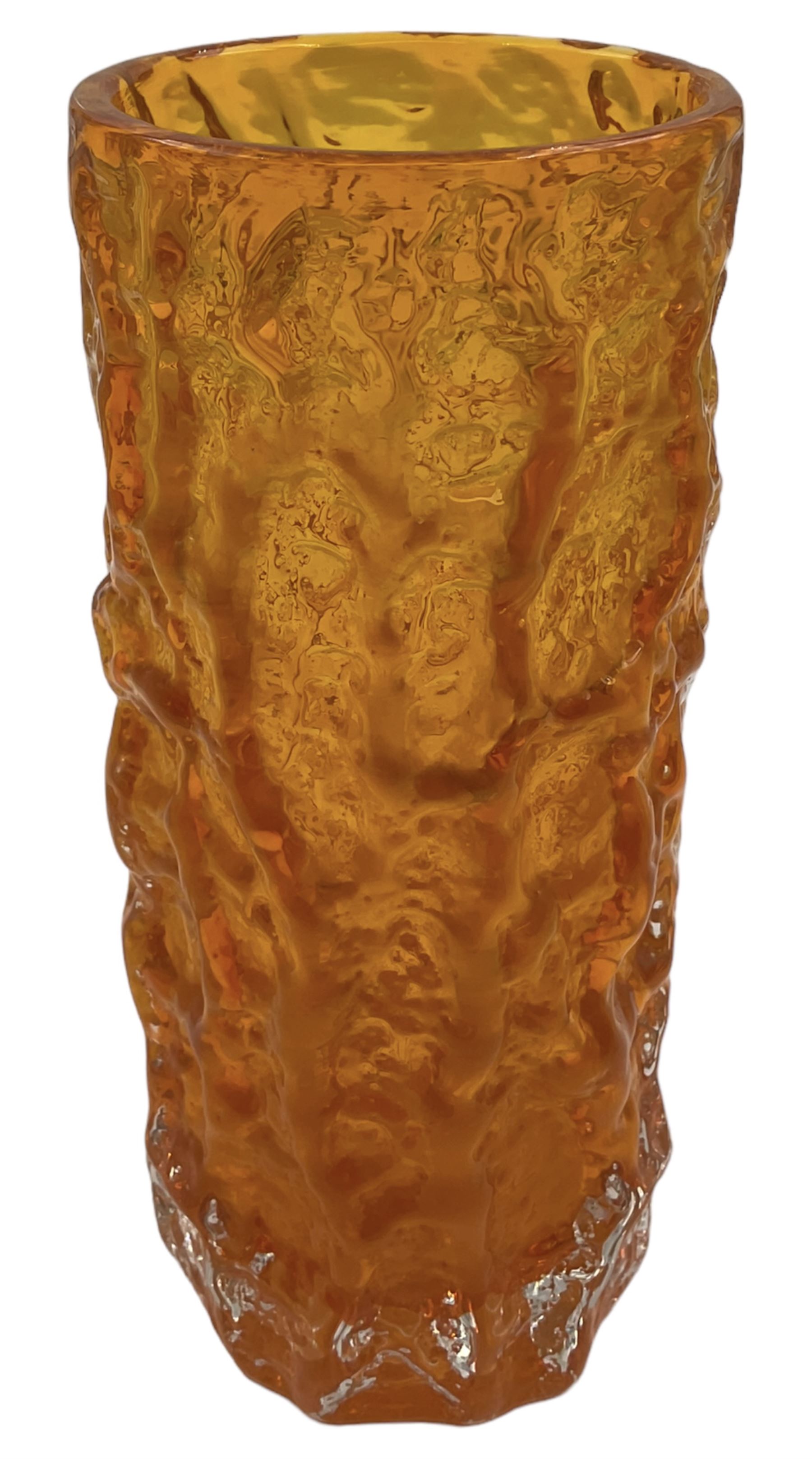 Whitefriars textured bark vase in the tangerine colourway - Image 2 of 3