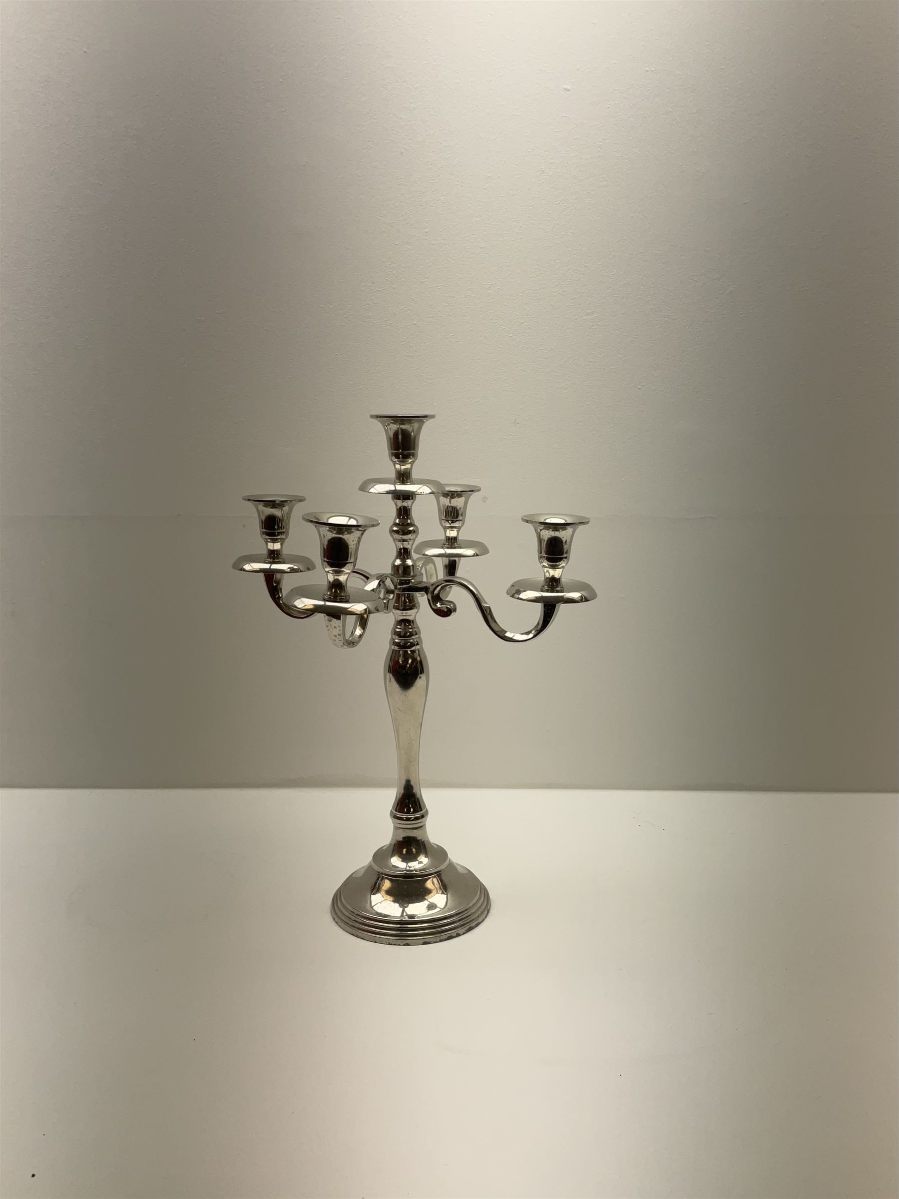 Pair of four branch candelabra - Image 2 of 4