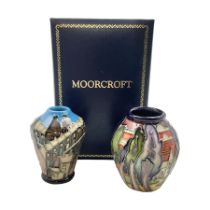Two miniature Moorcroft vases