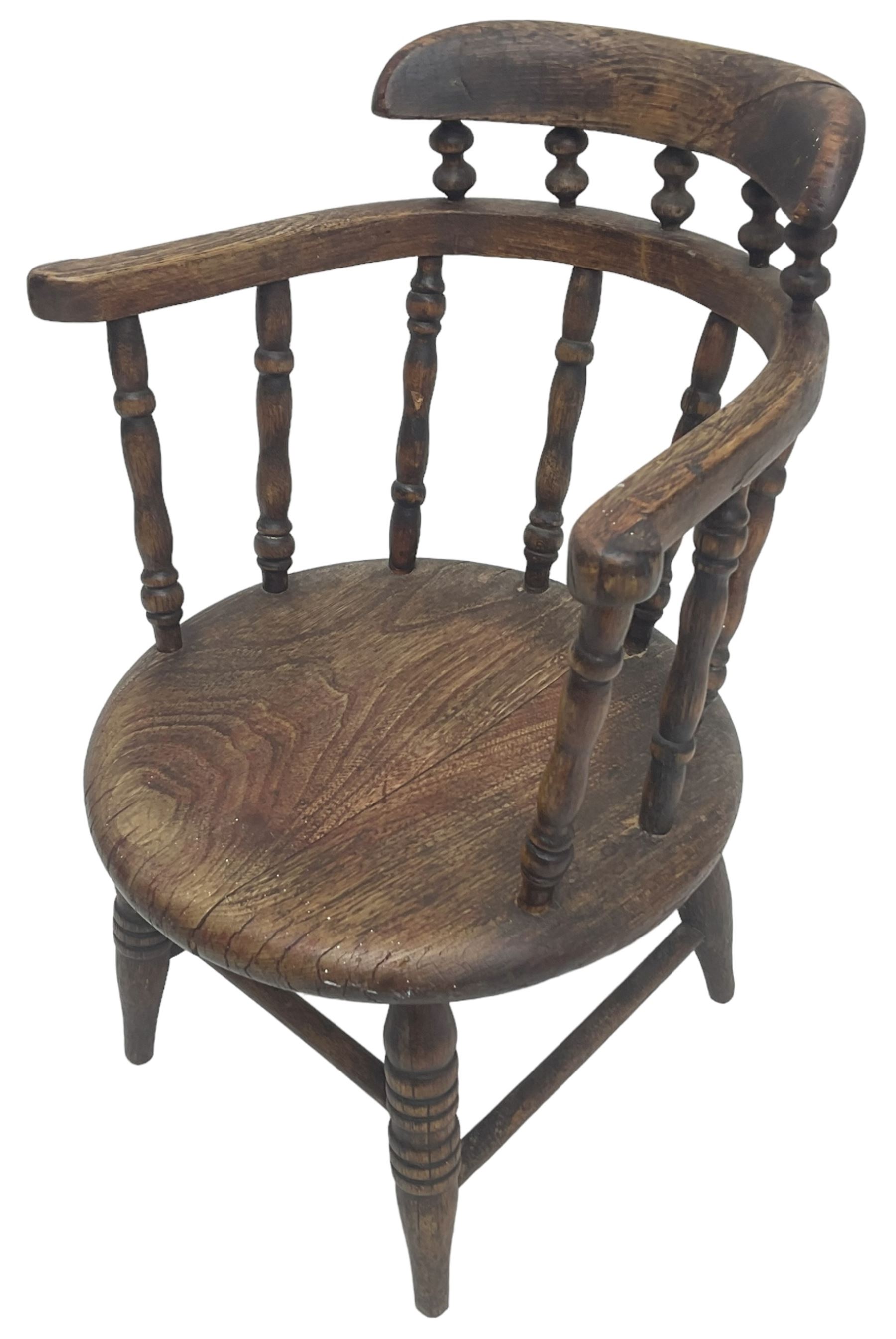 19th century child's spindle back armchair - Bild 4 aus 4