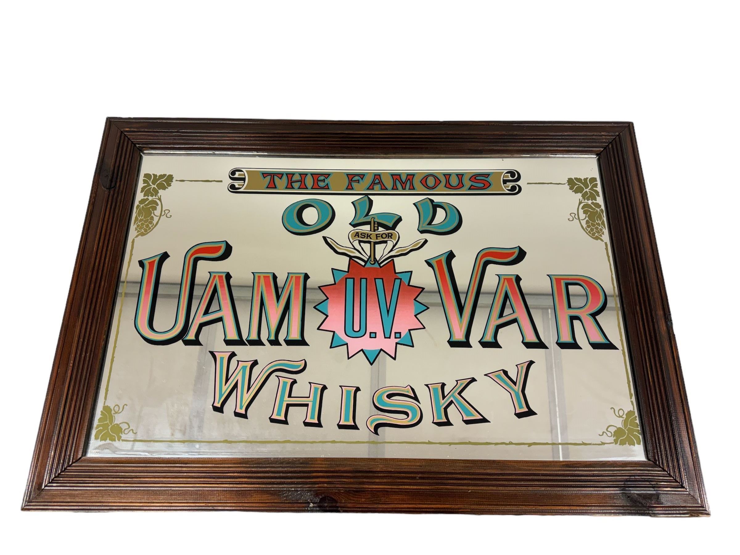 The Famous Old Uam Var Whisky advertising mirror