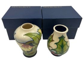 Two small Moorcroft vases