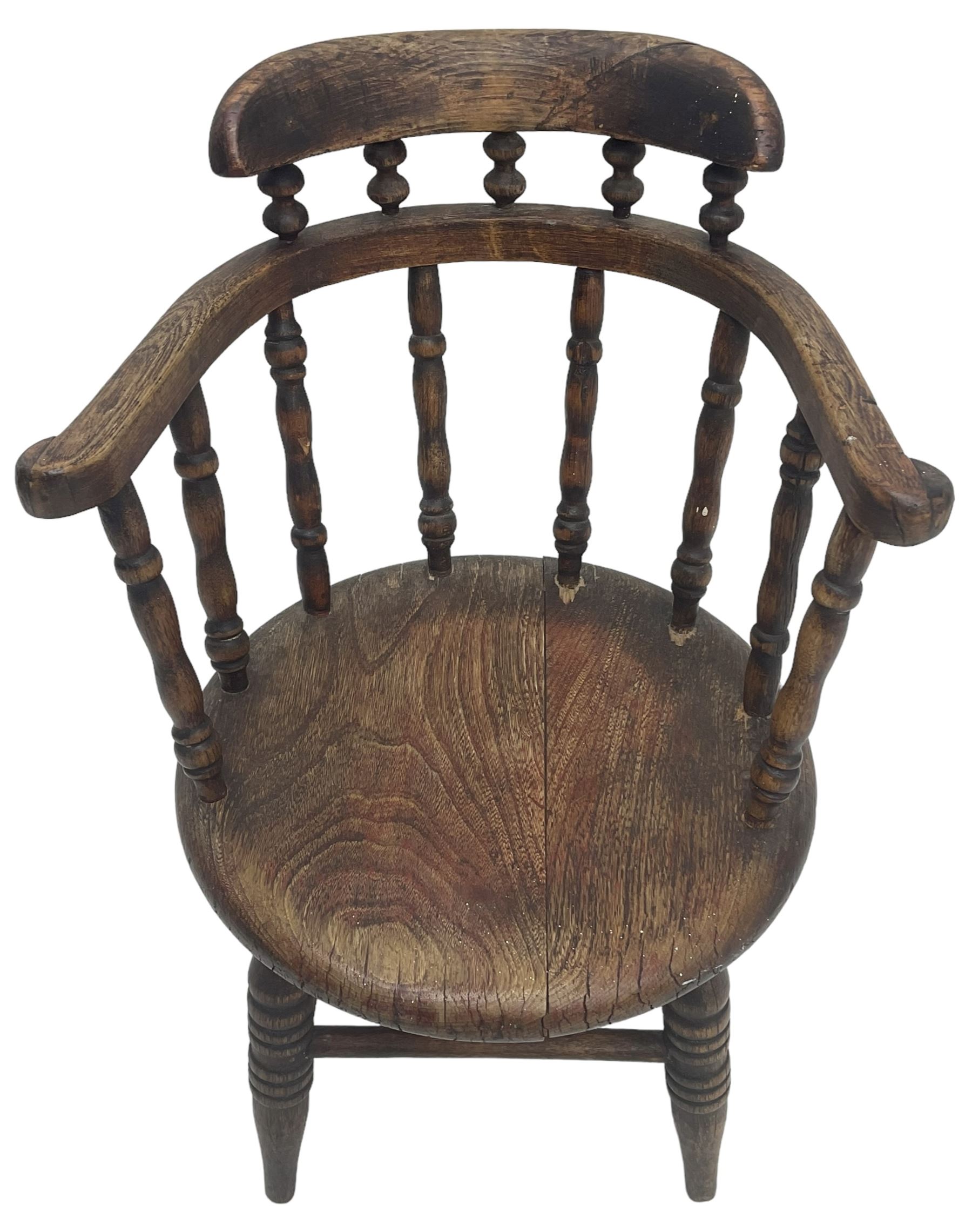 19th century child's spindle back armchair - Bild 2 aus 4