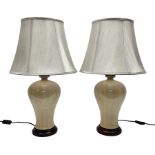 Pair of table lamps of baluster form