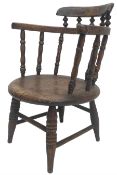 19th century child's spindle back armchair