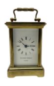 Matthew Norman - miniature 20th century brass carriage clock