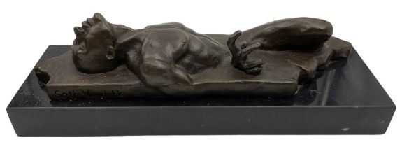 Bronze study of male nude after Seth Vandable