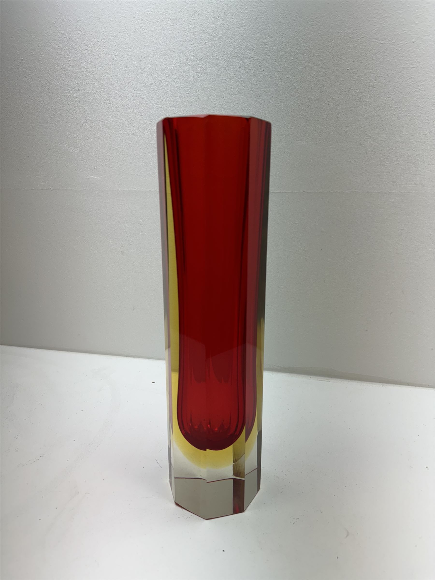 Two Italian Murano Sommerso faceted glass vases - Image 4 of 4