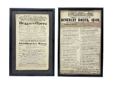 Two framed advertising posters