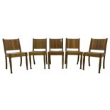 Set of five 20th century oak chairs