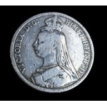 Queen Victoria 1887 silver crown