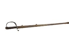 Converted sword with original metal scabbard