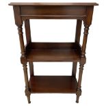 Victorian design mahogany three-tier stand