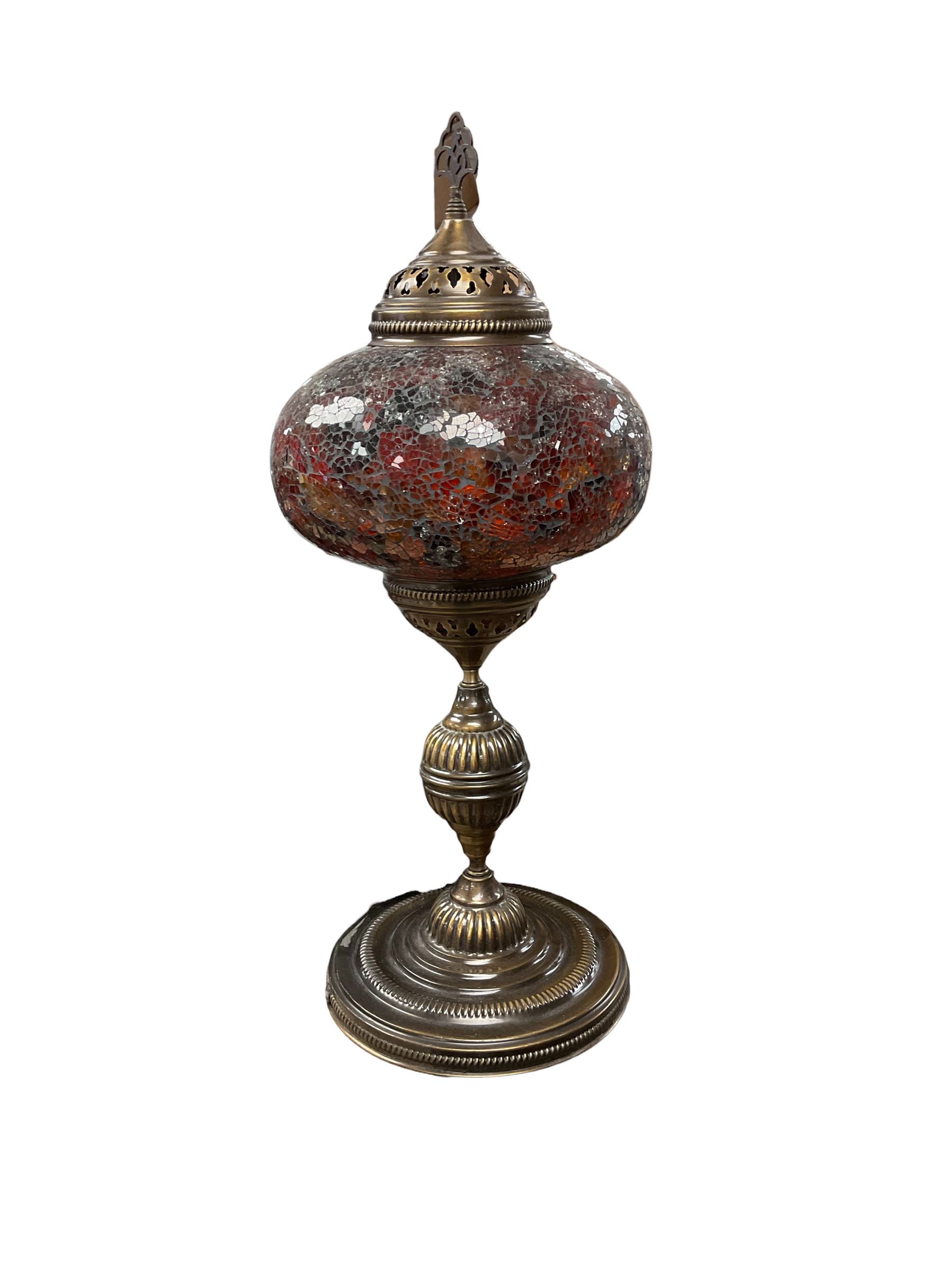 Mosaic crackle glaze globe lamp