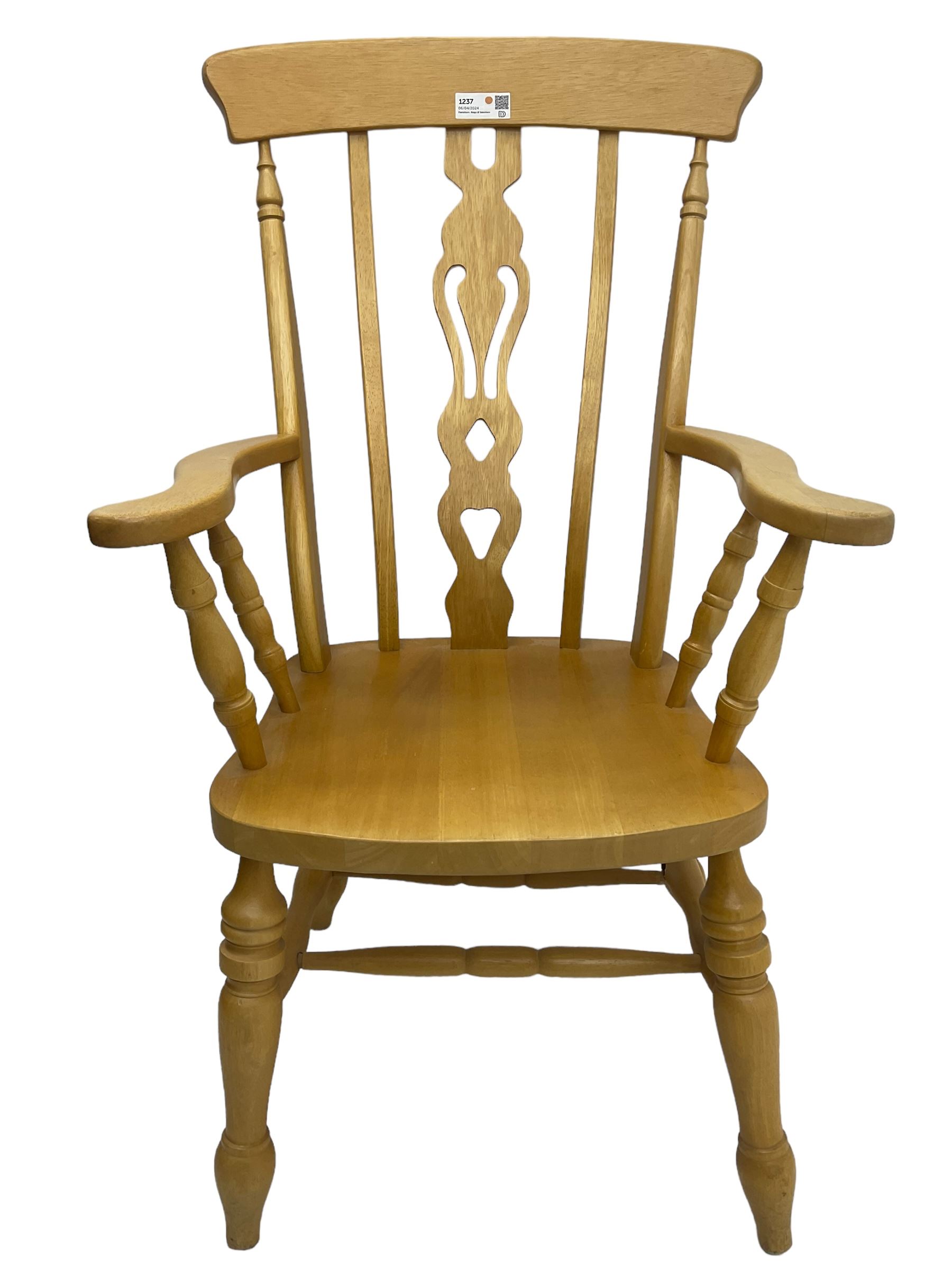 Beech farmhouse armchair - Image 2 of 6