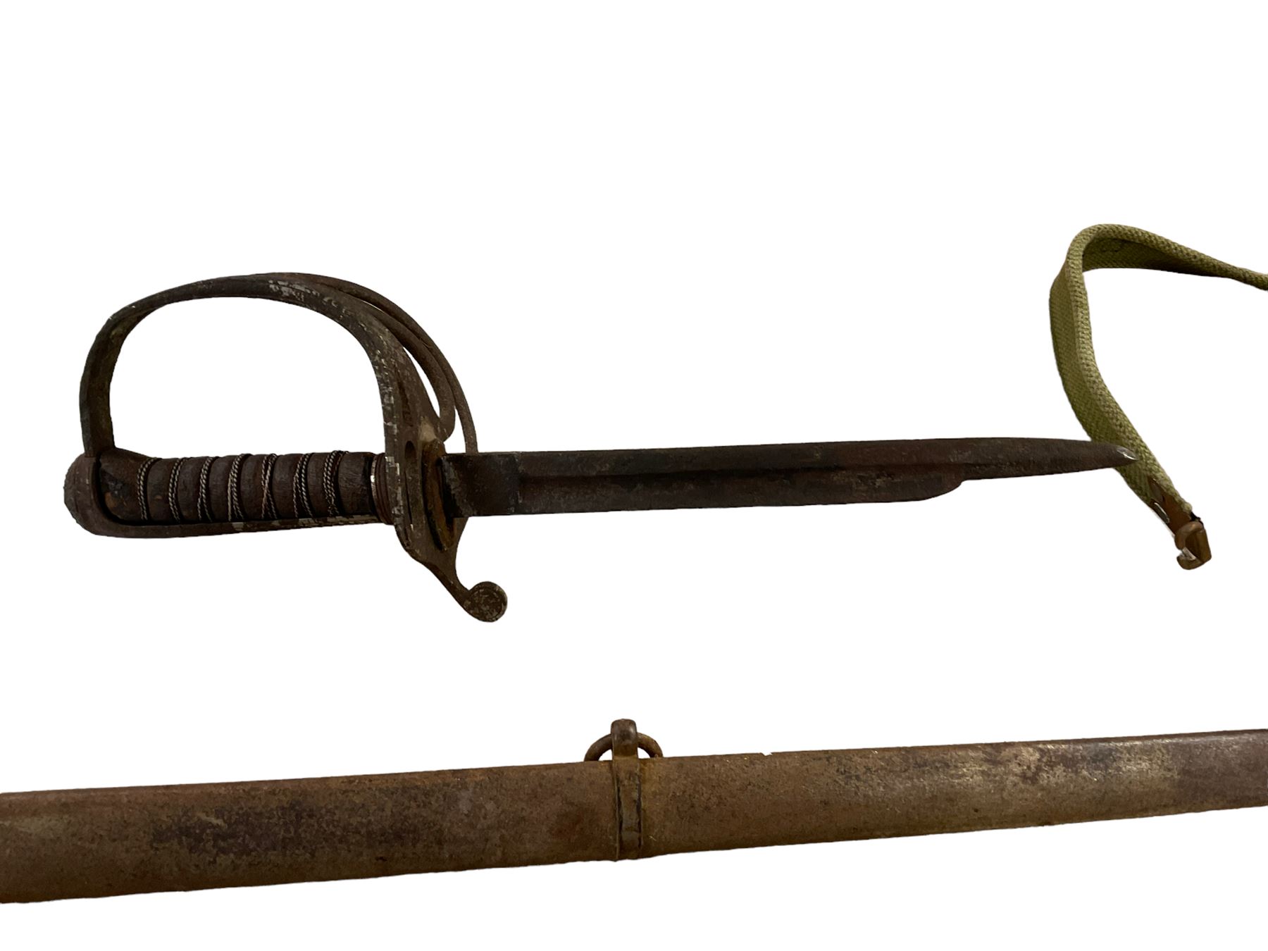 Converted sword with original metal scabbard - Image 2 of 3
