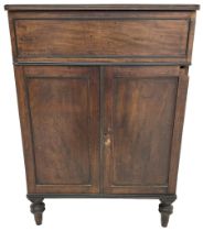 George III mahogany gentleman's dressing cabinet or washstand